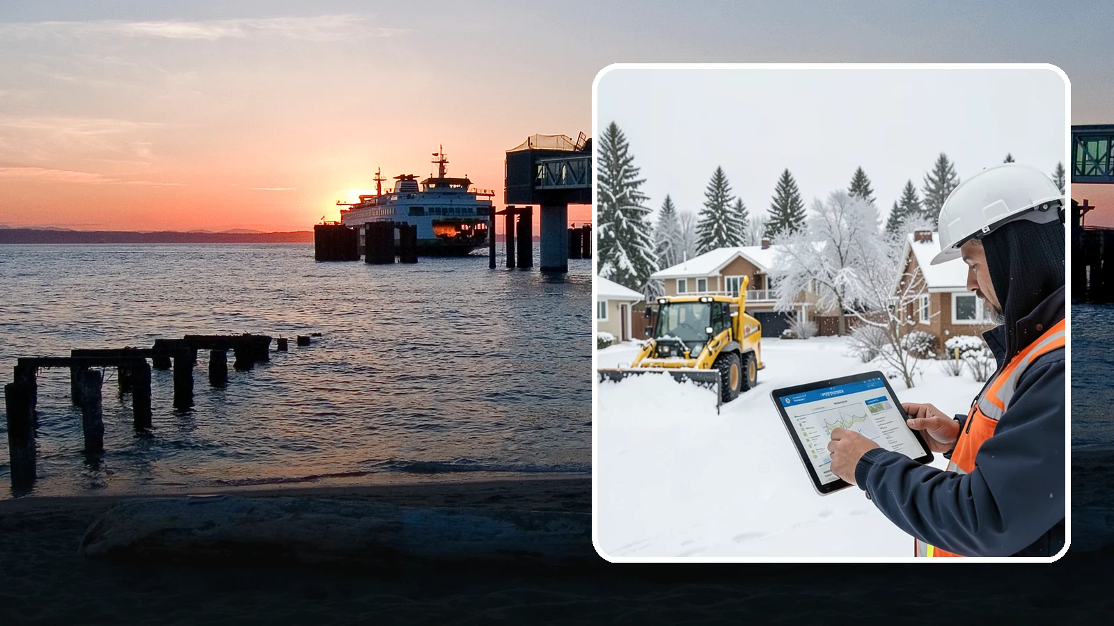 Overnight Snow Removal in Edmonds, Snohomish County, WA - We clear your property overnight so it is ready and safe before staff, tenants, or customers arrive in the morning.