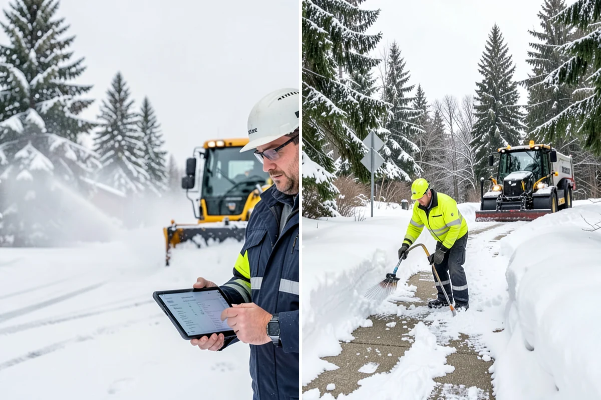 Overnight Snow Removal in Enumclaw, King County, WA - Confirm your morning open time and priority zones