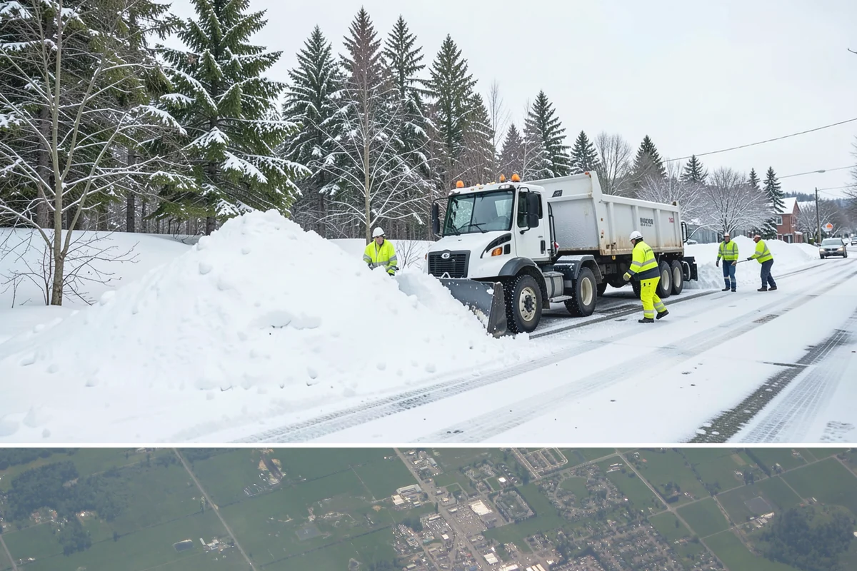 Overnight Snow Removal in Enumclaw, King County, WA - Overnight service is in highest demand through the peak snow months of December, January, and February.