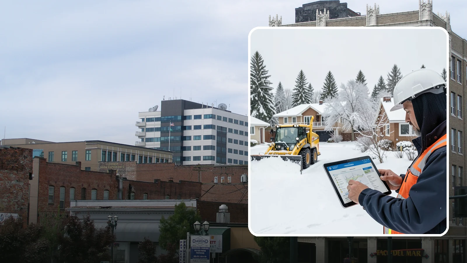 Overnight Snow Removal in Everett, Snohomish County, WA - We clear your property overnight so it is ready and safe before staff, tenants, or customers arrive in the morning.