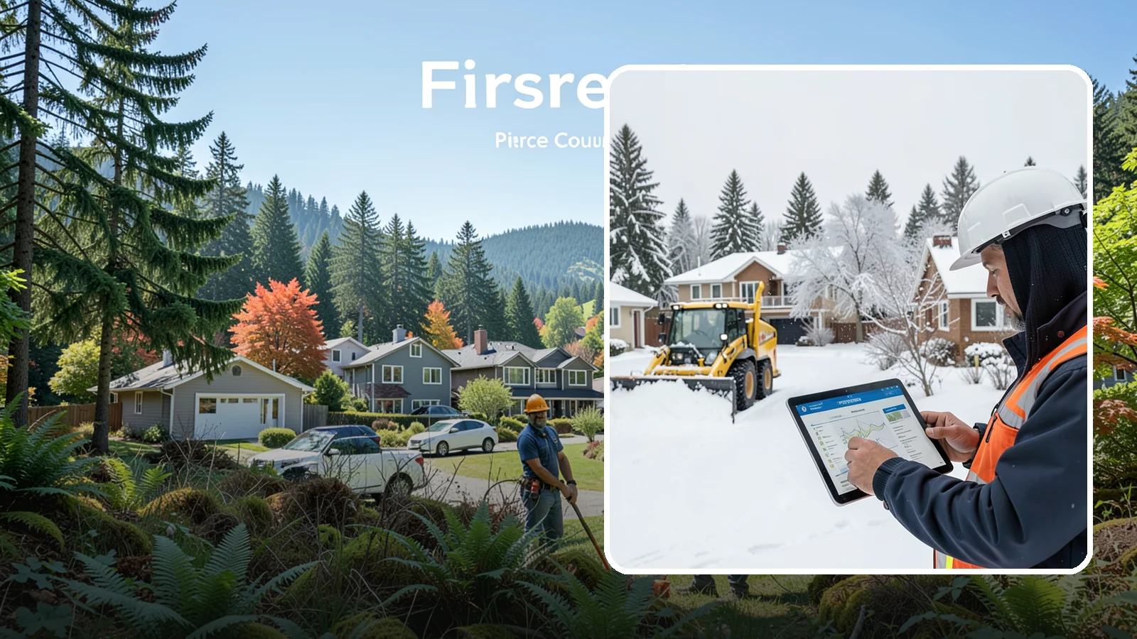 Overnight Snow Removal in Fircrest, Pierce County, WA - We clear your property overnight so it is ready and safe before staff, tenants, or customers arrive in the morning.
