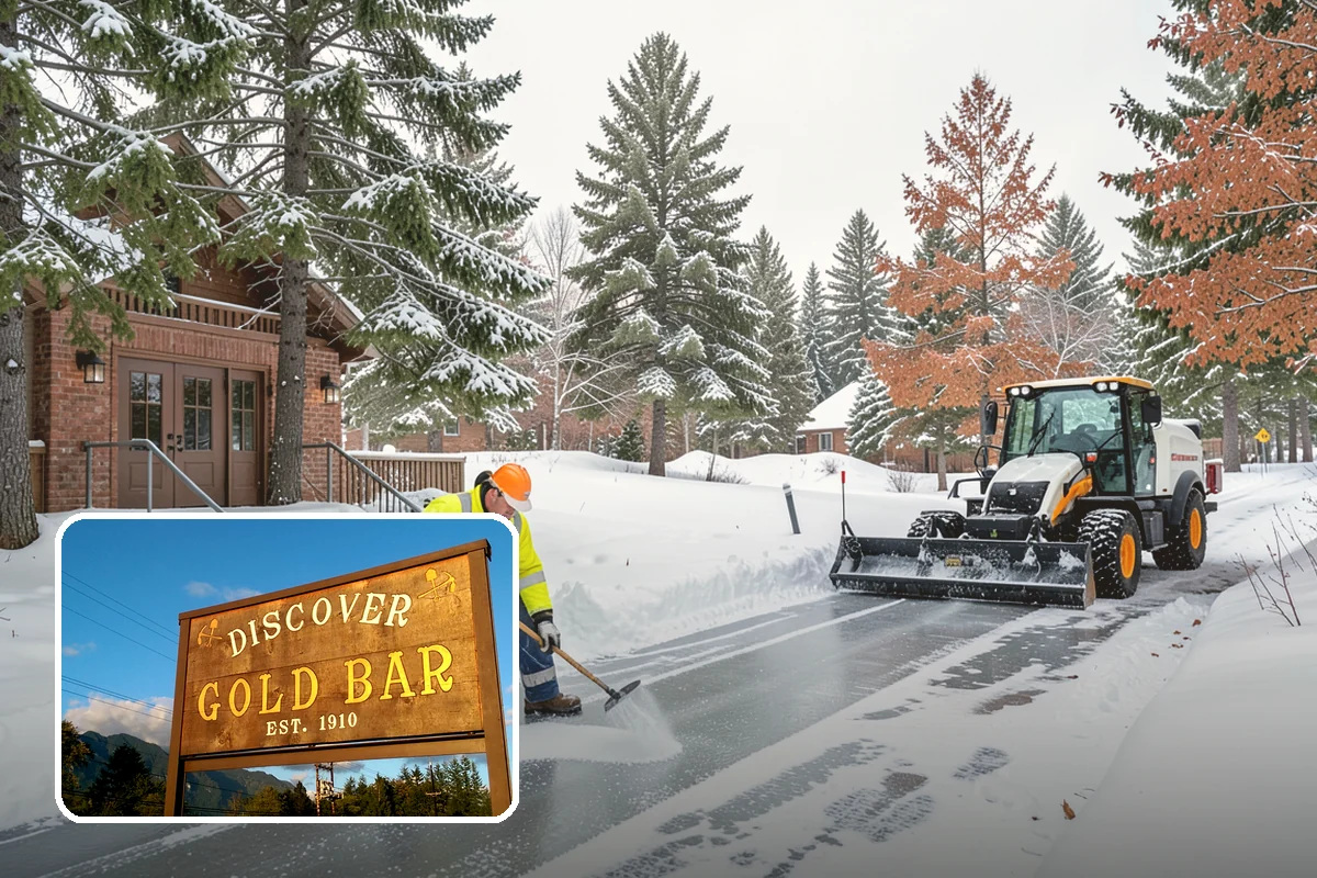 Overnight Snow Removal in Gold Bar, Snohomish County, WA - Property ready before the morning arrival