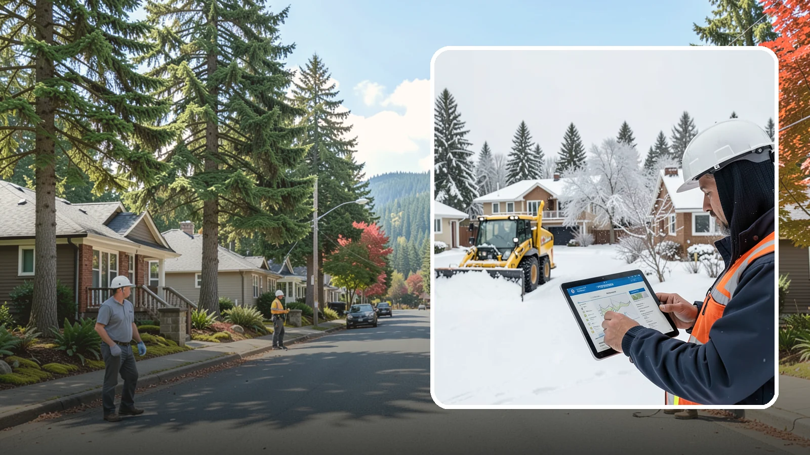 Overnight Snow Removal in Hunts Point, King County, WA - We clear your property overnight so it is ready and safe before staff, tenants, or customers arrive in the morning.