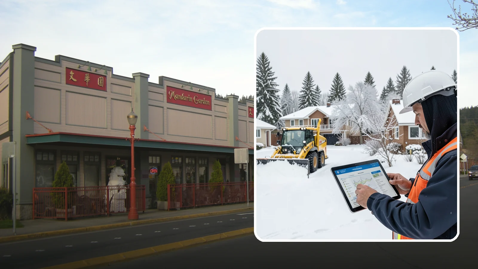 Overnight Snow Removal in Issaquah, King County, WA - We clear your property overnight so it is ready and safe before staff, tenants, or customers arrive in the morning.