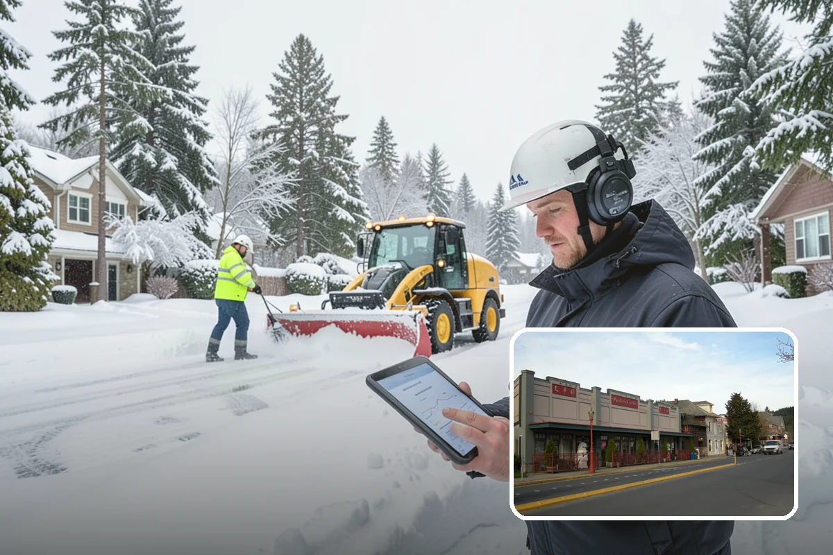 Overnight Snow Removal in Issaquah, King County, WA - Property ready before the morning arrival