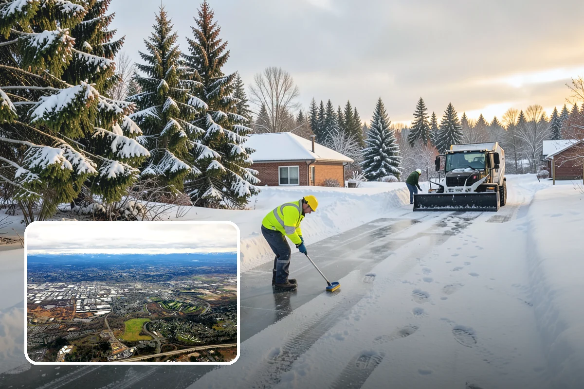 Overnight Snow Removal in Kent, King County, WA - Property ready before the morning arrival