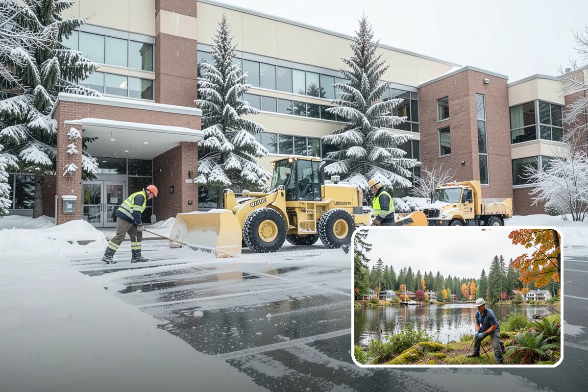 Overnight Snow Removal in La Conner, Skagit County, WA - Property ready before the morning arrival