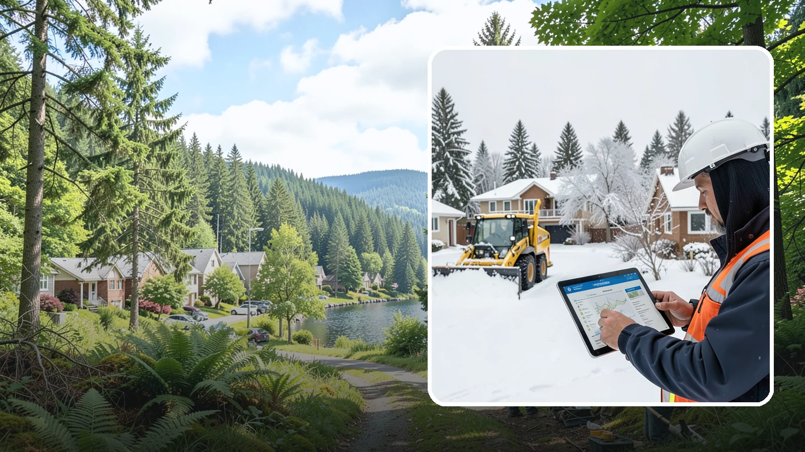 Overnight Snow Removal in Lake Forest Park, King County, WA - We clear your property overnight so it is ready and safe before staff, tenants, or customers arrive in the morning.