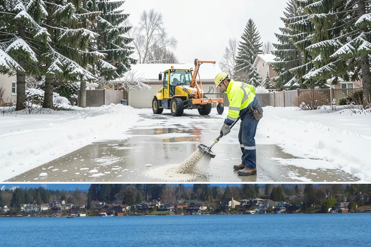 Overnight Snow Removal in Lake Stevens, Snohomish County, WA - Overnight service is in highest demand through the peak snow months of December, January, and February.