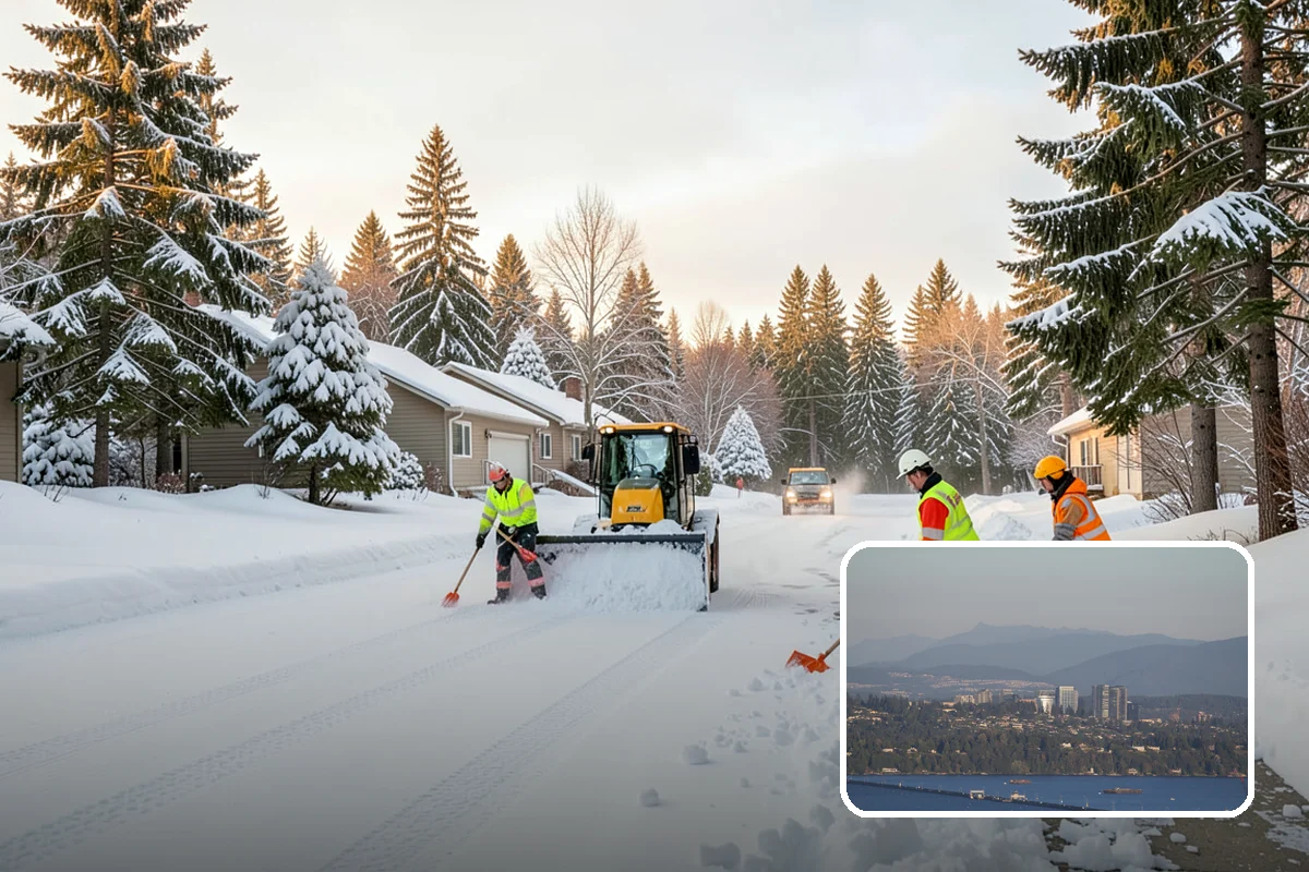 Overnight Snow Removal in Medina, King County, WA - Property ready before the morning arrival