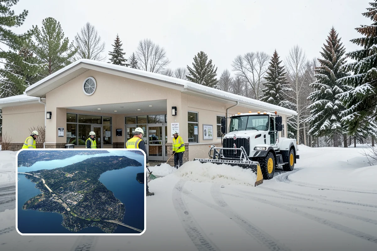 Overnight Snow Removal in Mercer Island, King County, WA - Property ready before the morning arrival