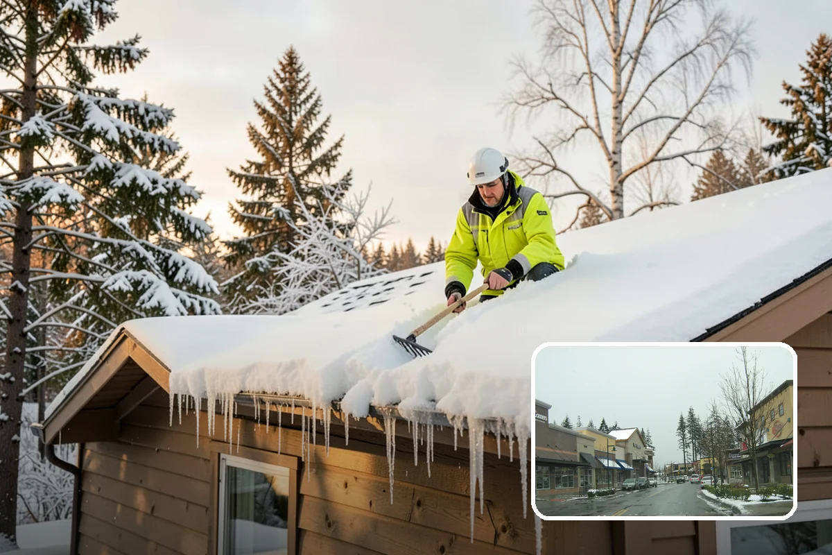 Overnight Snow Removal in Mill Creek, Snohomish County, WA - Property ready before the morning arrival