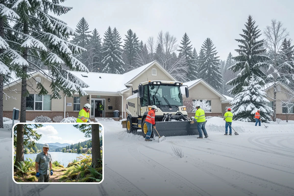 Overnight Snow Removal in Milton, King County, WA - Property ready before the morning arrival
