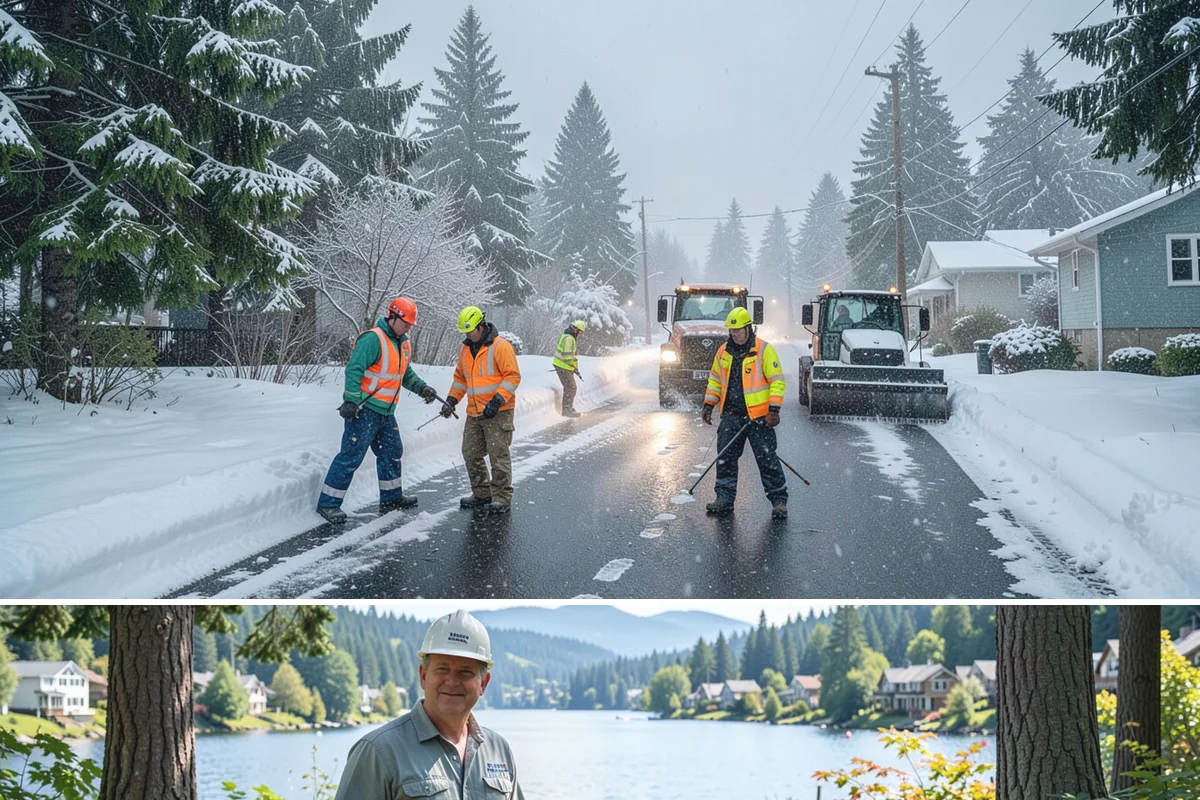 Overnight Snow Removal in Milton, King County, WA - Overnight service is in highest demand through the peak snow months of December, January, and February.