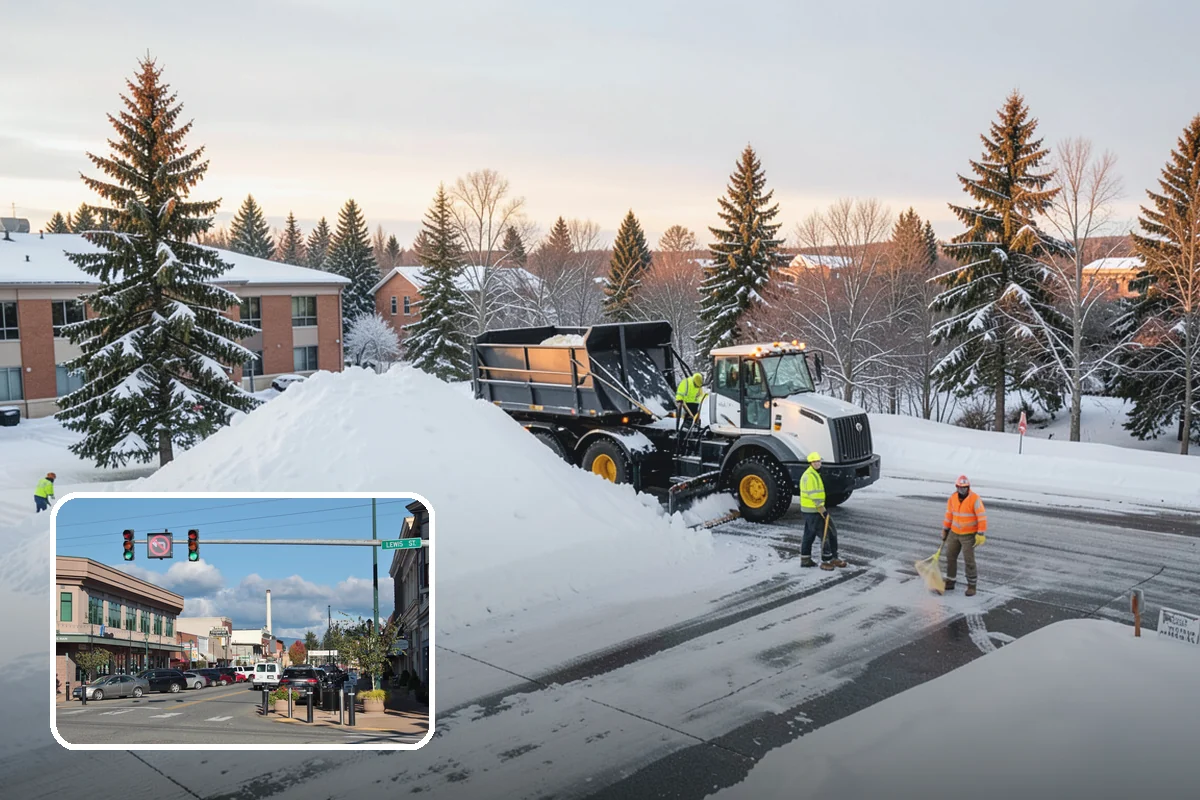 Overnight Snow Removal in Monroe, Snohomish County, WA - Property ready before the morning arrival