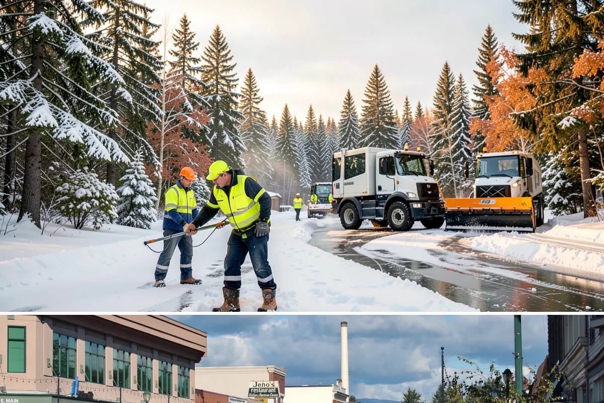 Overnight Snow Removal in Monroe, Snohomish County, WA - Overnight service is in highest demand through the peak snow months of December, January, and February.