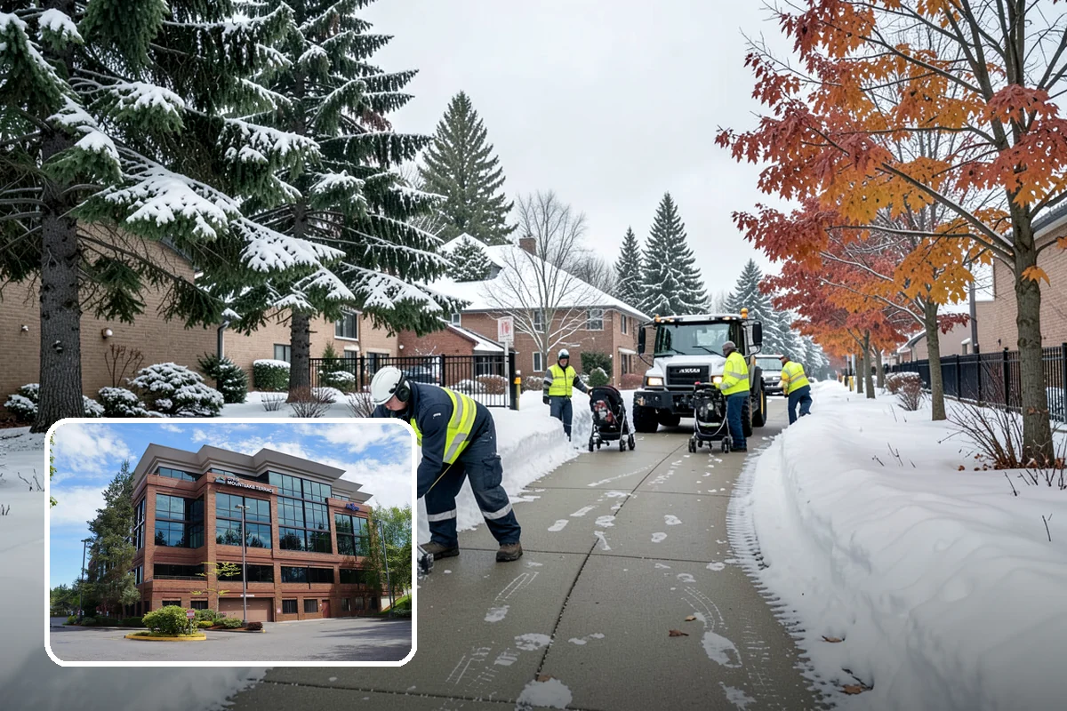 Overnight Snow Removal in Mountlake Terrace, Snohomish County, WA - Property ready before the morning arrival