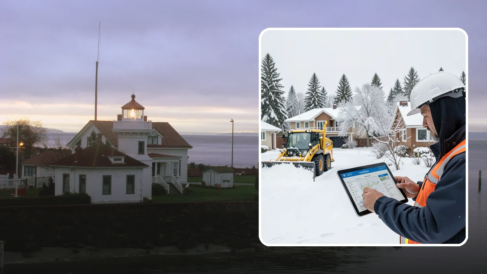 Overnight Snow Removal in Mukilteo, Snohomish County, WA - We clear your property overnight so it is ready and safe before staff, tenants, or customers arrive in the morning.