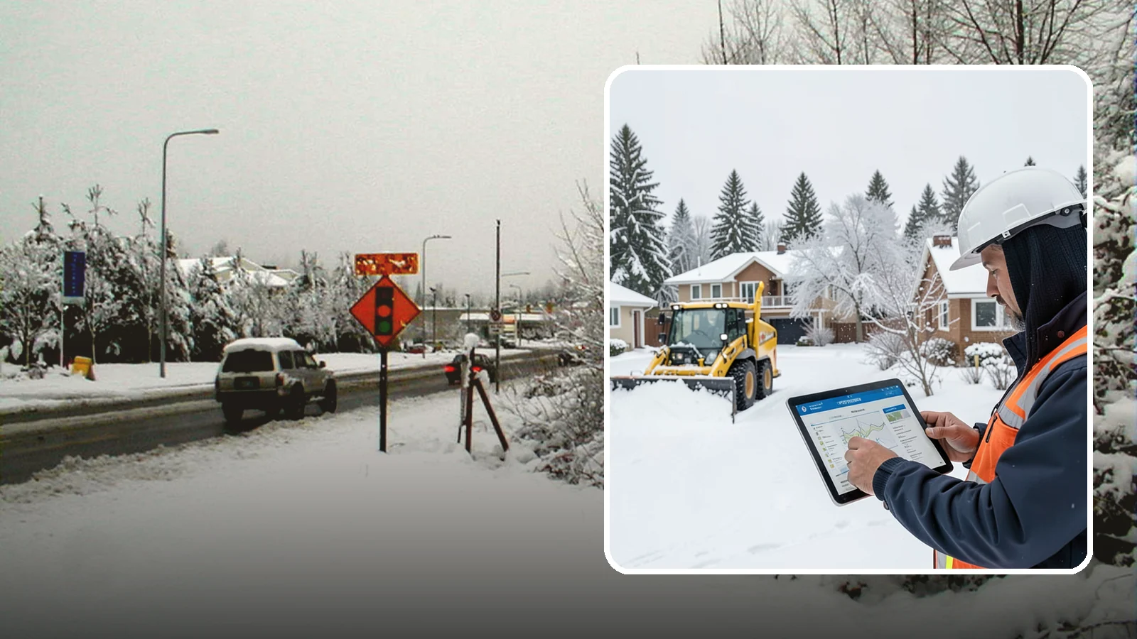 Overnight Snow Removal in Newcastle, King County, WA - We clear your property overnight so it is ready and safe before staff, tenants, or customers arrive in the morning.