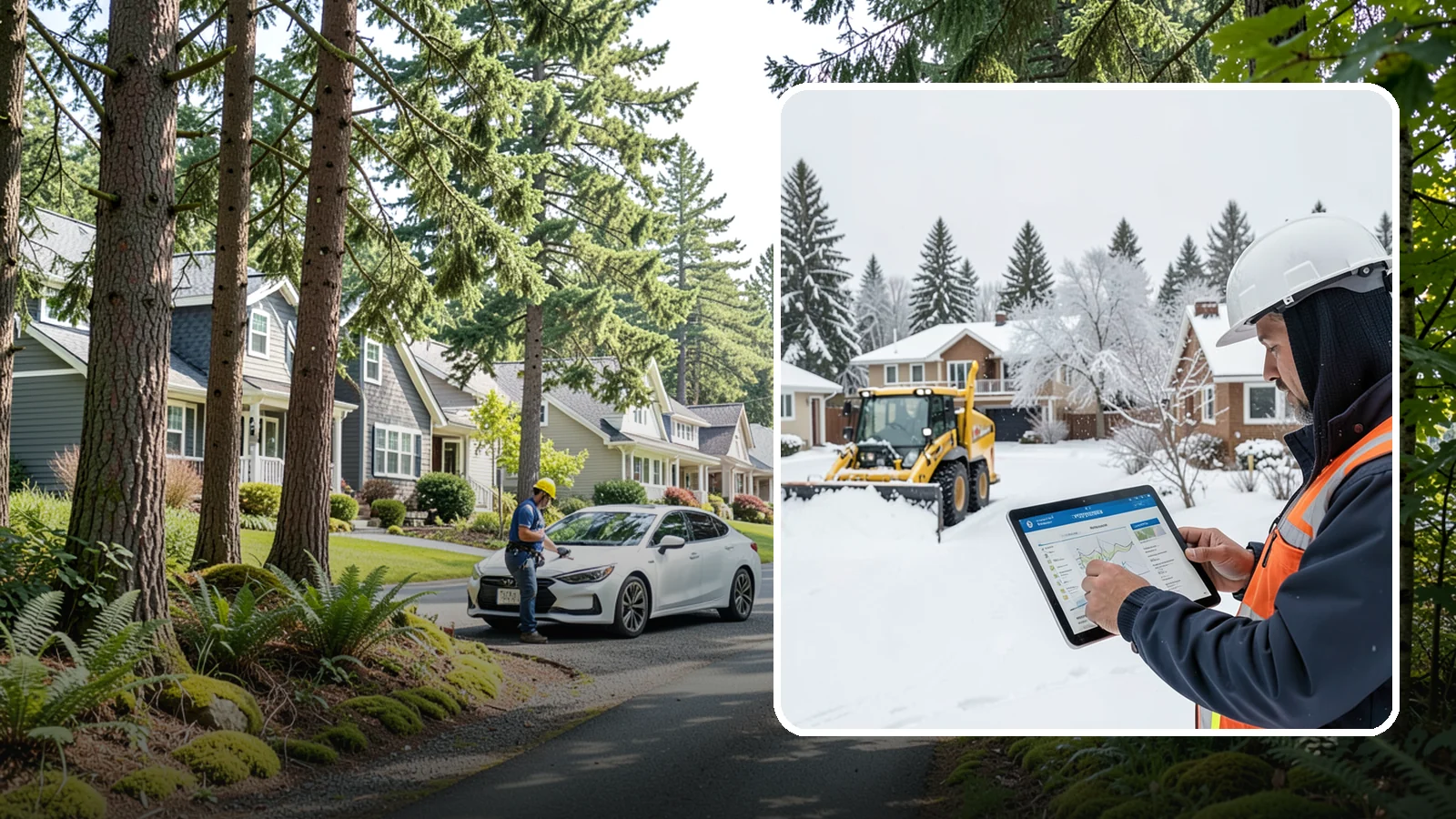 Overnight Snow Removal in Normandy Park, King County, WA - We clear your property overnight so it is ready and safe before staff, tenants, or customers arrive in the morning.
