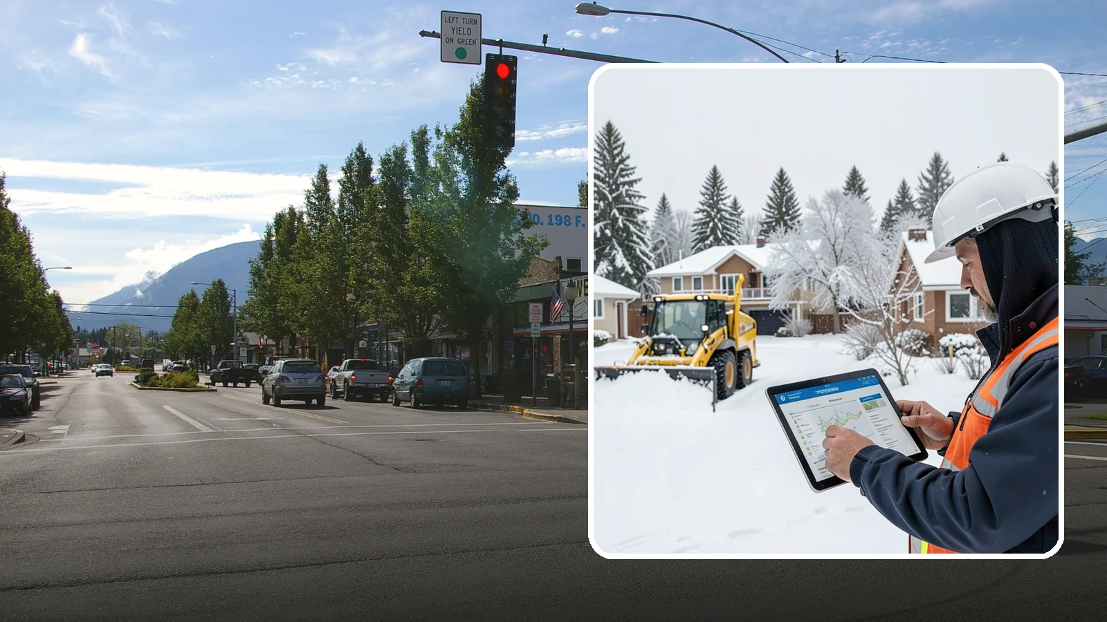 Overnight Snow Removal in North Bend, King County, WA - We clear your property overnight so it is ready and safe before staff, tenants, or customers arrive in the morning.