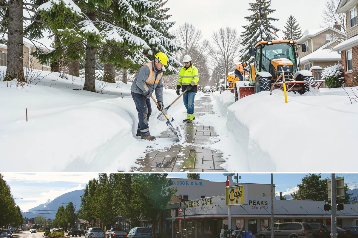 Overnight Snow Removal in North Bend, King County, WA - Overnight service is in highest demand through the peak snow months of December, January, and February.