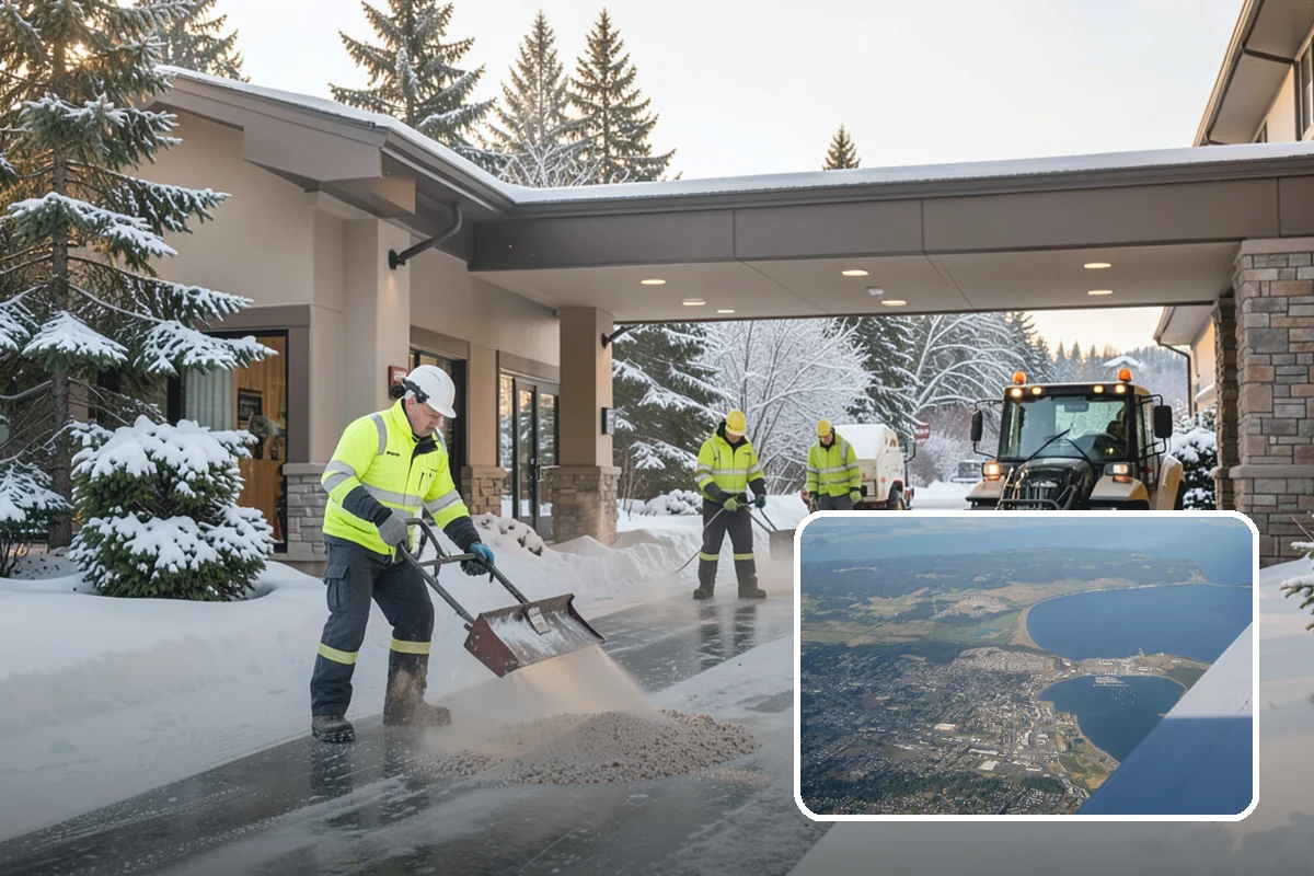 Overnight Snow Removal in Oak Harbor, Island County, WA - Property ready before the morning arrival