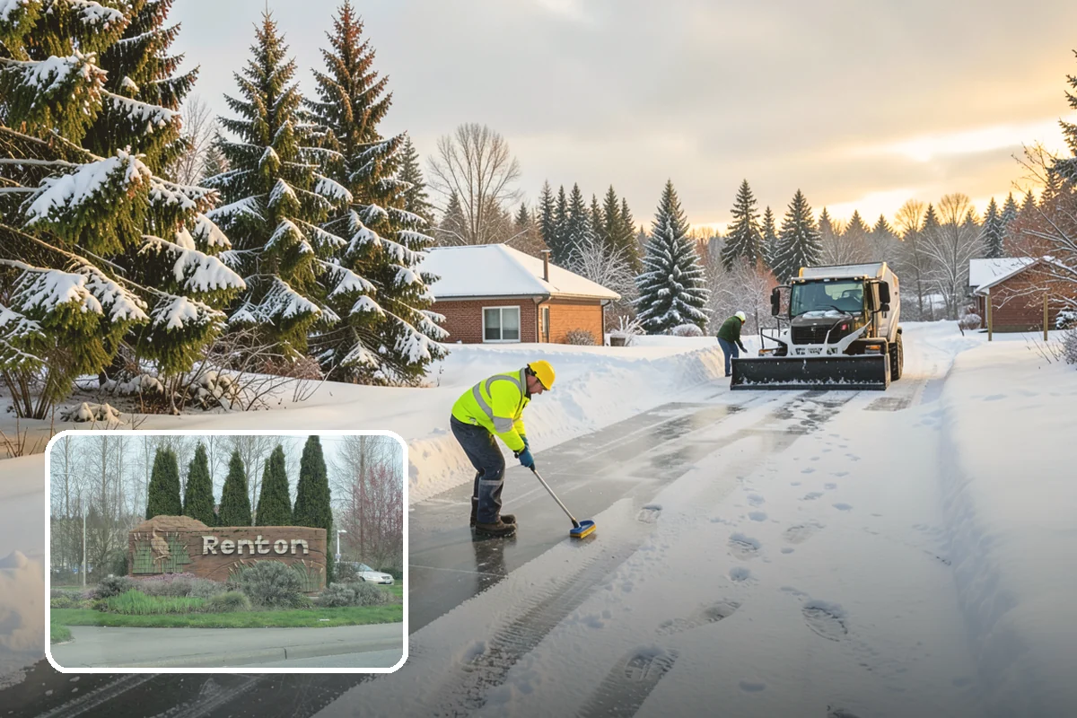 Overnight Snow Removal in Renton, King County, WA - Property ready before the morning arrival