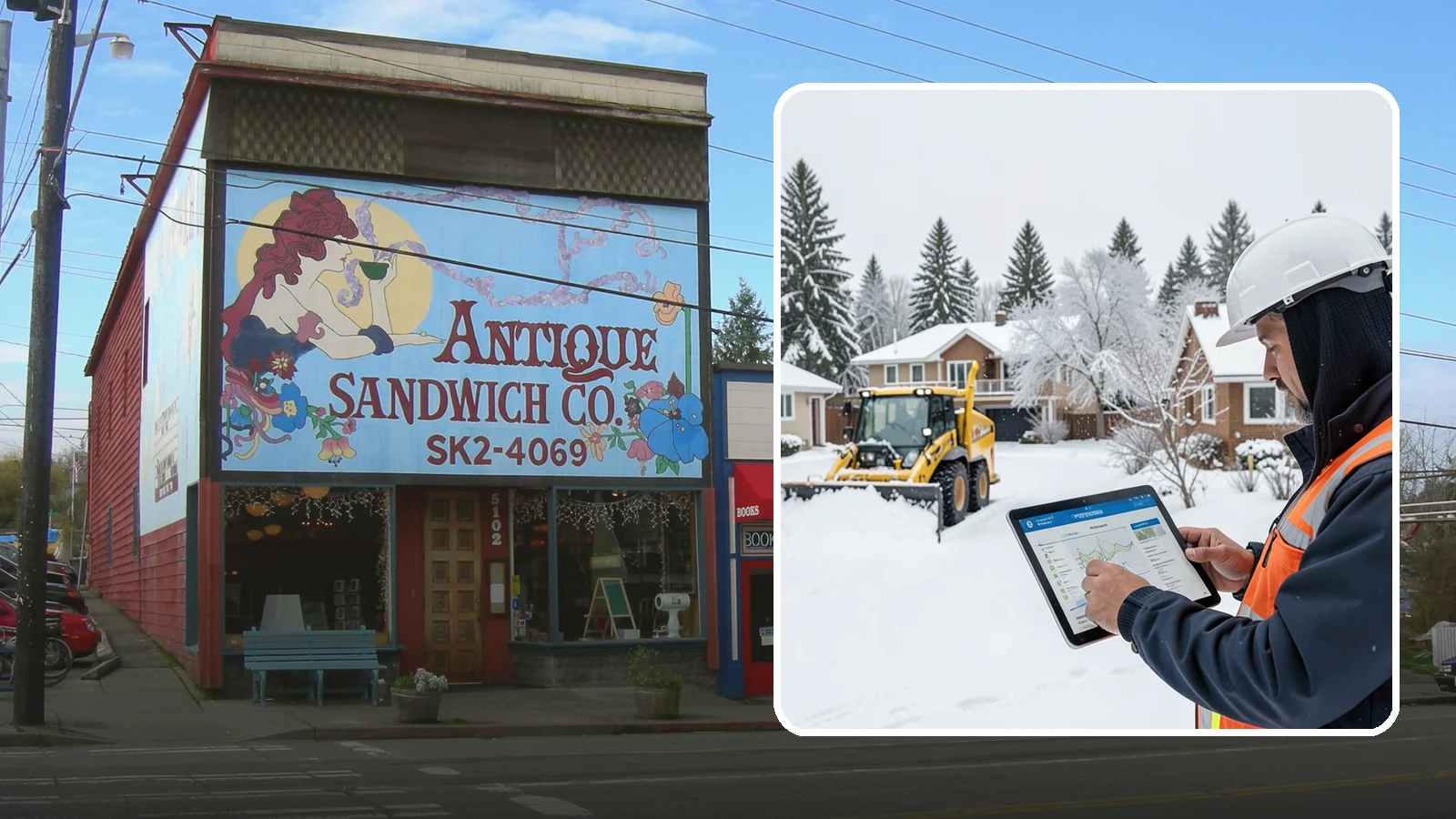 Overnight Snow Removal in Ruston, Pierce County, WA - We clear your property overnight so it is ready and safe before staff, tenants, or customers arrive in the morning.