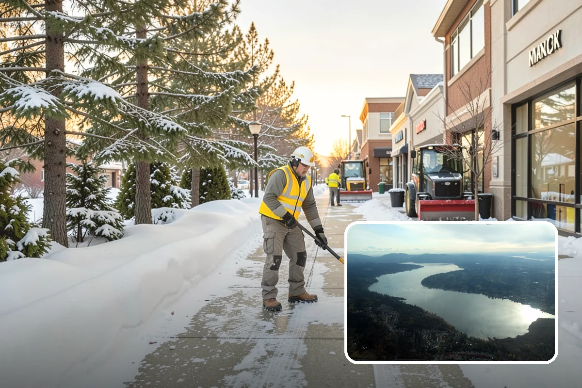 Overnight Snow Removal in Sammamish, King County, WA - Property ready before the morning arrival