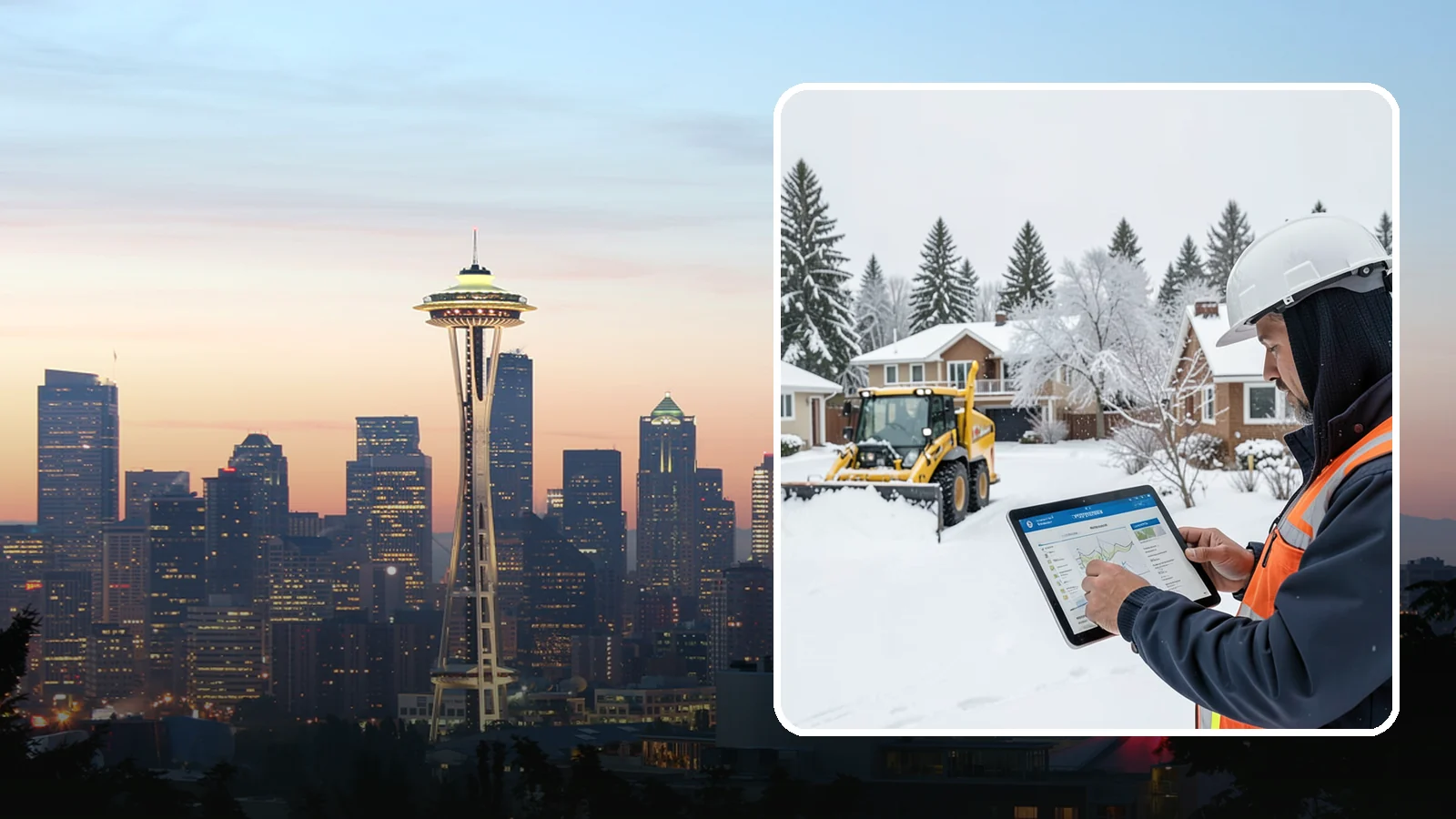 Overnight Snow Removal in Seattle, King County, WA - We clear your property overnight so it is ready and safe before staff, tenants, or customers arrive in the morning.