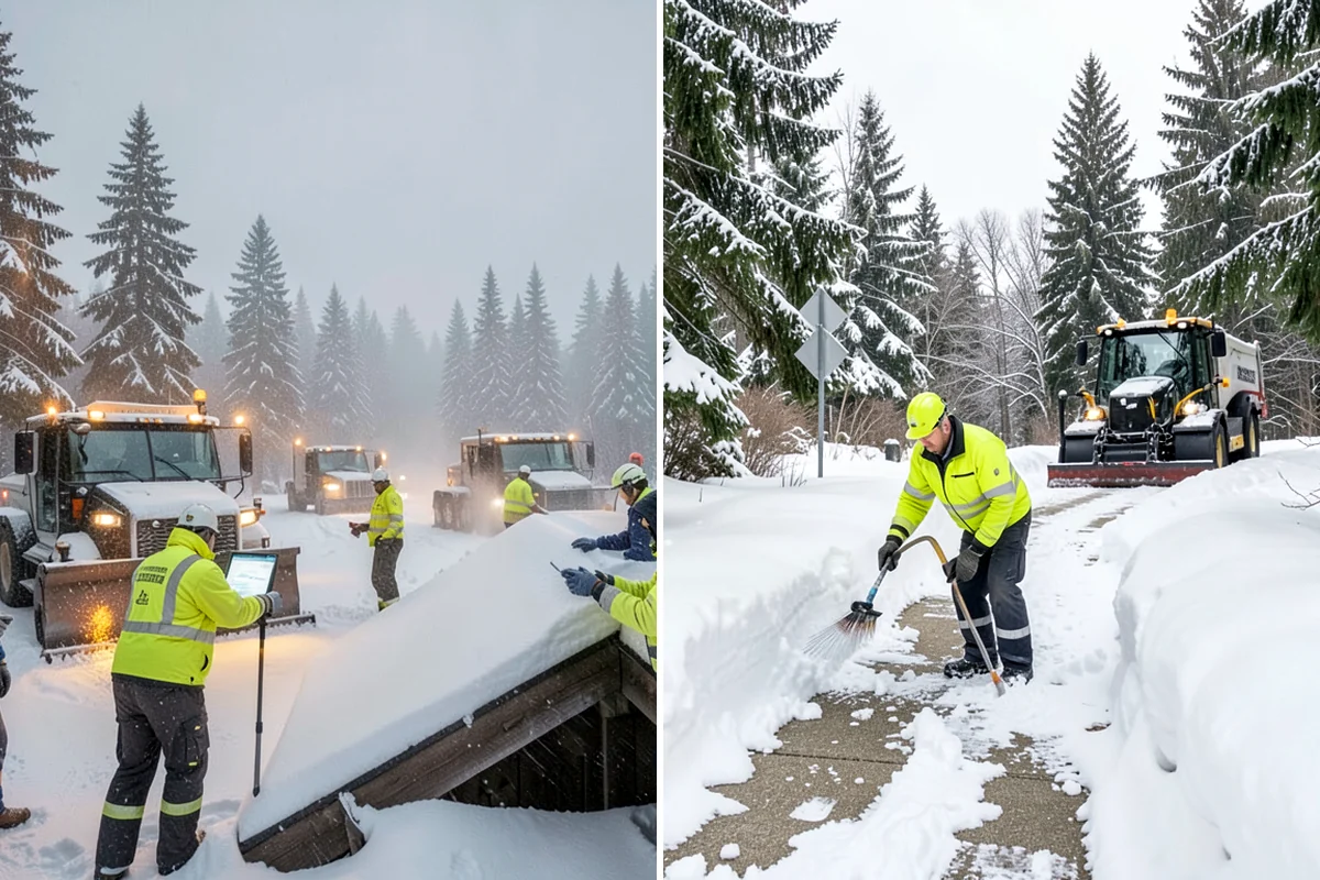 Overnight Snow Removal in Shoreline, King County, WA - Confirm your morning open time and priority zones