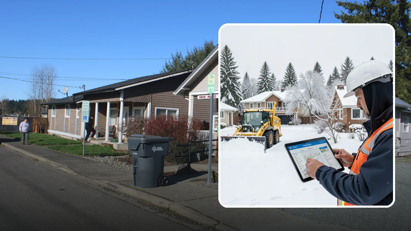 Overnight Snow Removal in South Prairie, Pierce County, WA - We clear your property overnight so it is ready and safe before staff, tenants, or customers arrive in the morning.