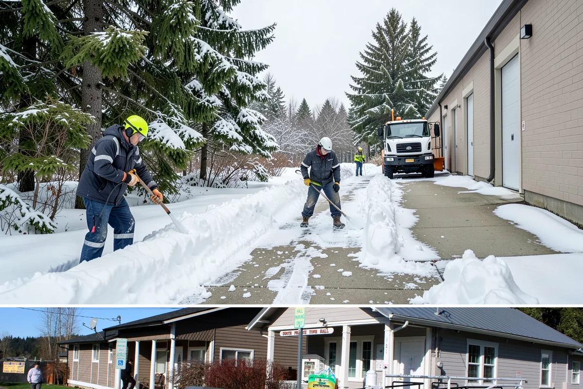 Overnight Snow Removal in South Prairie, Pierce County, WA - Overnight service is in highest demand through the peak snow months of December, January, and February.