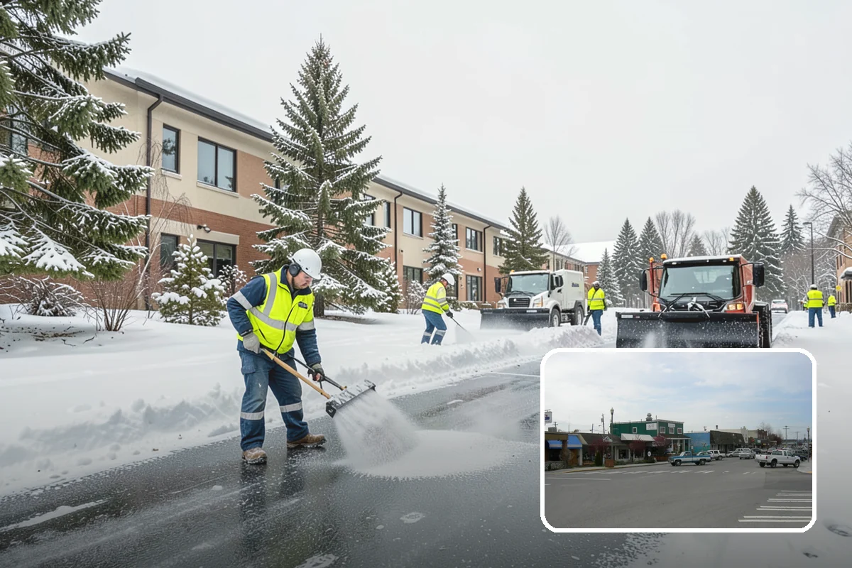 Overnight Snow Removal in Stanwood, Snohomish County, WA - Property ready before the morning arrival