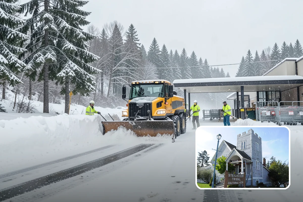 Overnight Snow Removal in Steilacoom, Pierce County, WA - Property ready before the morning arrival