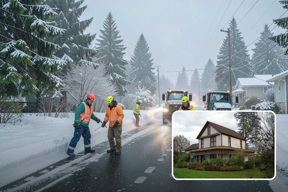 Overnight Snow Removal in Sumner, Pierce County, WA - Property ready before the morning arrival