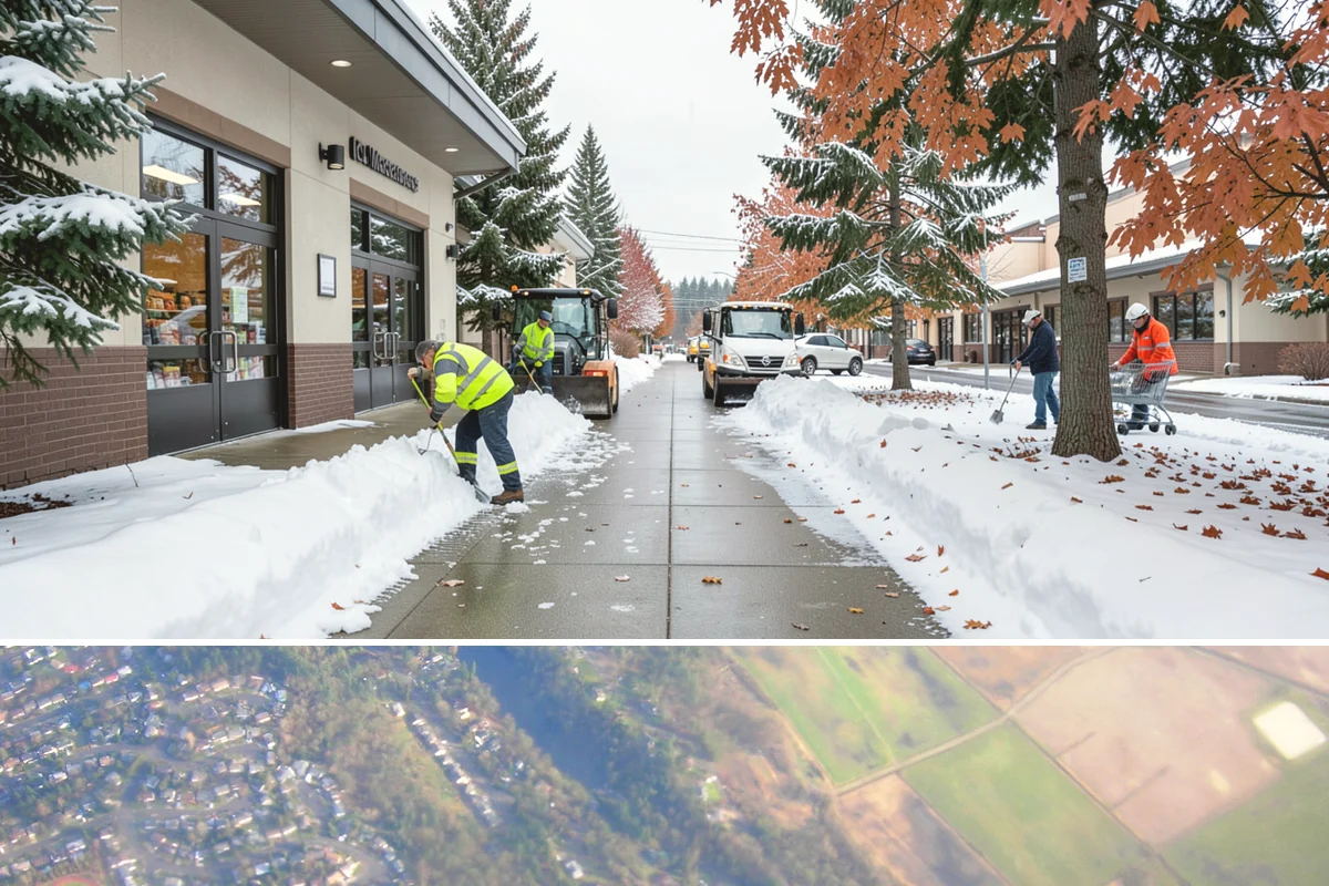 Park & Ride Snow Removal in Algona, King County, WA - Park-and-ride lots see peak need December through February around commuter freeze mornings.