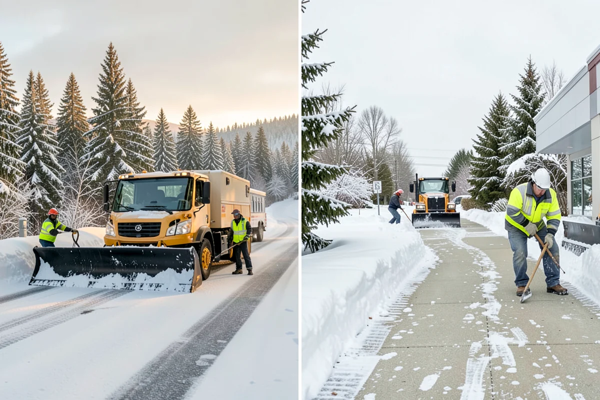 Park & Ride Snow Removal in Arlington, Snohomish County, WA - Map lot lanes, stalls, and transit stop pads