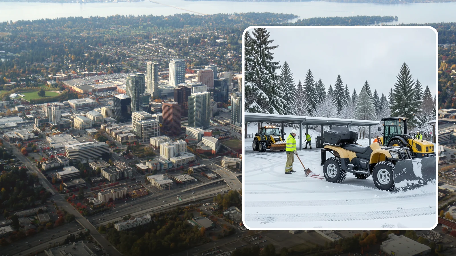 Park & Ride Snow Removal in Bellevue, King County, WA - We clear park-and-ride lots, stalls, and shuttle stops so commuters can leave their cars and catch transit without wading through...