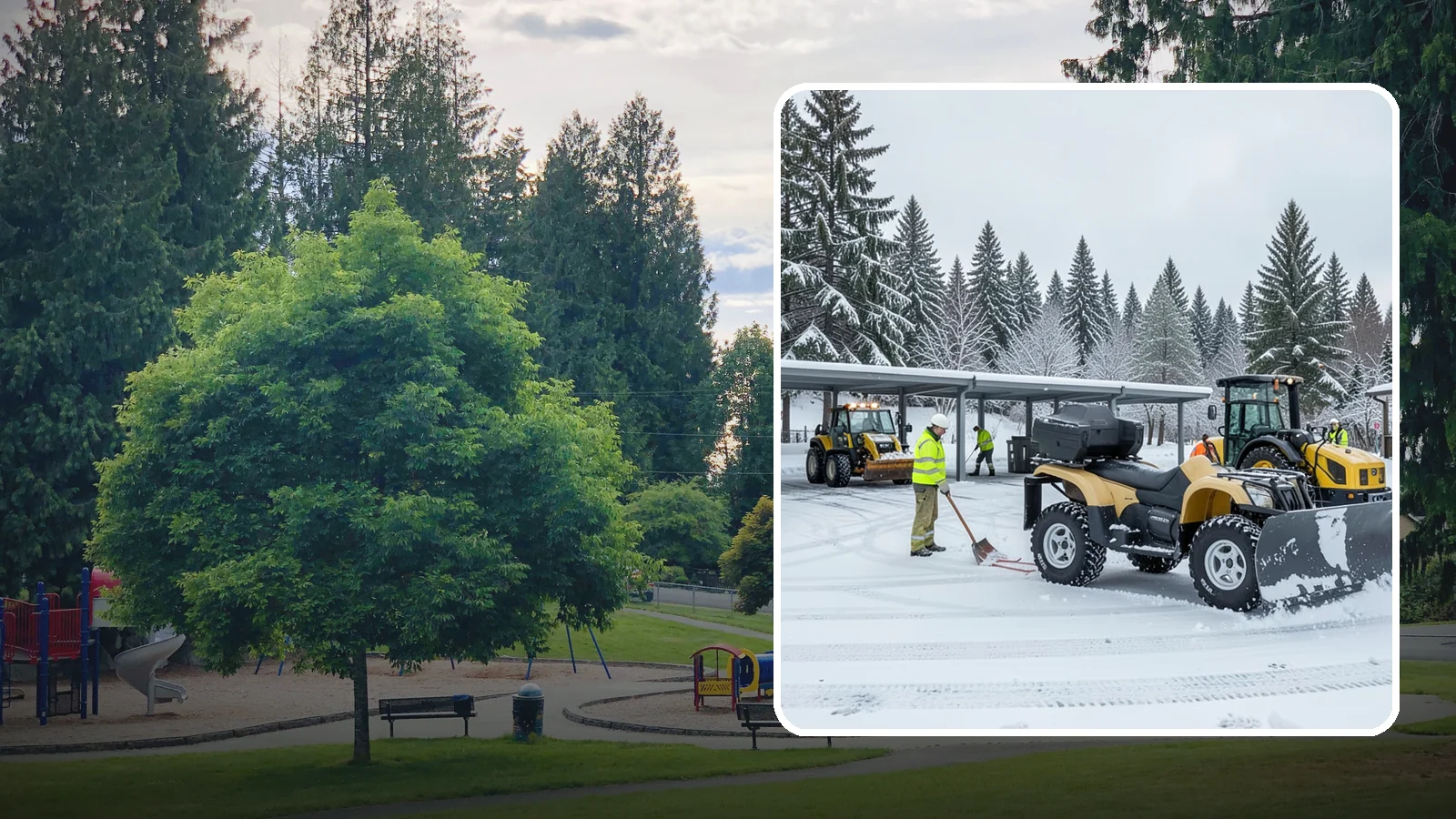 Park & Ride Snow Removal in Bonney Lake, Pierce County, WA - We clear park-and-ride lots, stalls, and shuttle stops so commuters can leave their cars and catch transit without wading through...