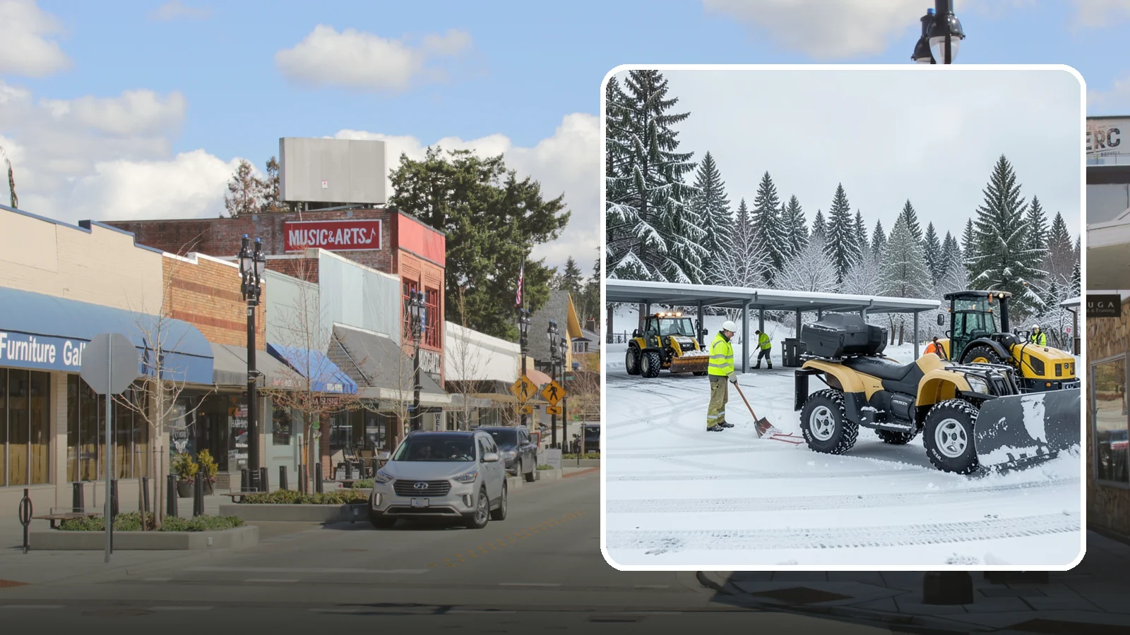 Park & Ride Snow Removal in Bothell, King County, WA - We clear park-and-ride lots, stalls, and shuttle stops so commuters can leave their cars and catch transit without wading through...