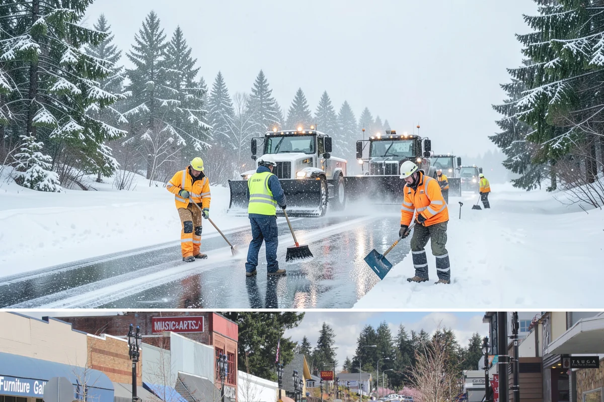 Park & Ride Snow Removal in Bothell, King County, WA - Park-and-ride lots see peak need December through February around commuter freeze mornings.