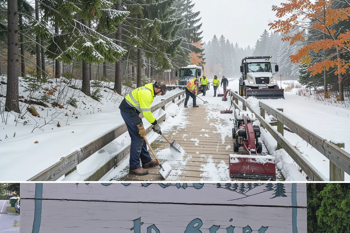 Park & Ride Snow Removal in Brier, Snohomish County, WA - Park-and-ride lots see peak need December through February around commuter freeze mornings.