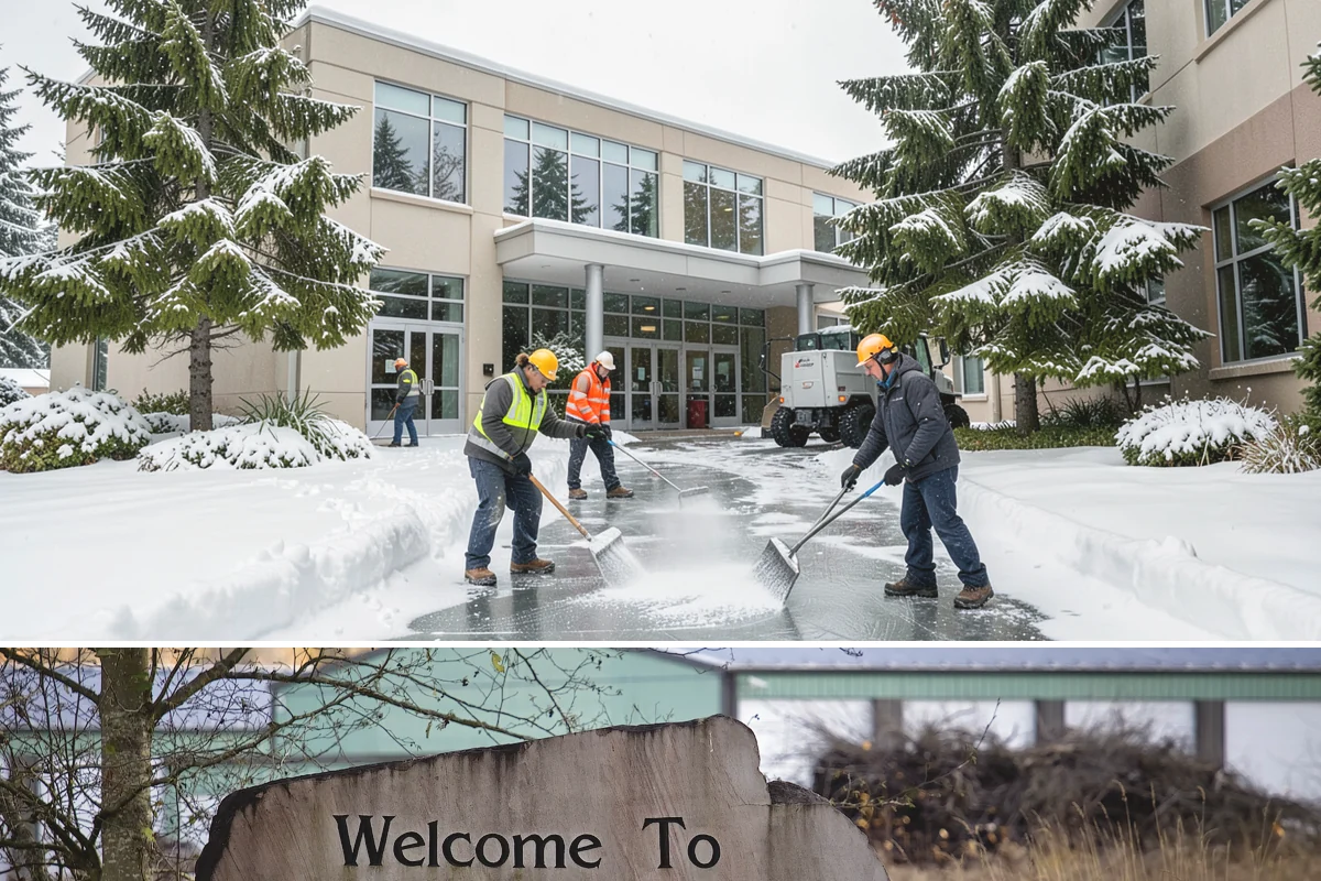 Park & Ride Snow Removal in Buckley, Pierce County, WA - Park-and-ride lots see peak need December through February around commuter freeze mornings.