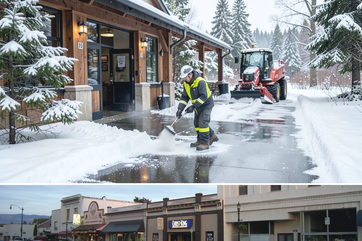 Park & Ride Snow Removal in Burlington, Skagit County, WA - Park-and-ride lots see peak need December through February around commuter freeze mornings.