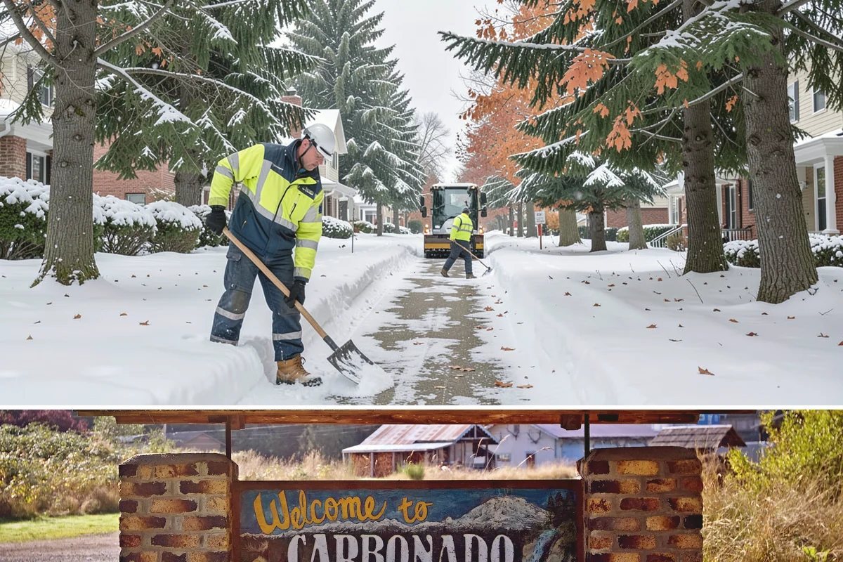 Park & Ride Snow Removal in Carbonado, Pierce County, WA - Park-and-ride lots see peak need December through February around commuter freeze mornings.