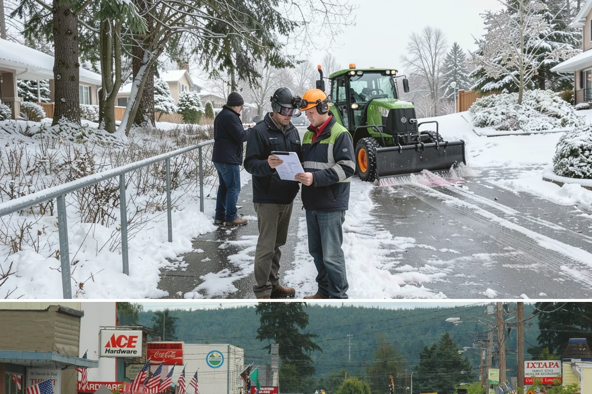 Park & Ride Snow Removal in Carnation, King County, WA - Park-and-ride lots see peak need December through February around commuter freeze mornings.
