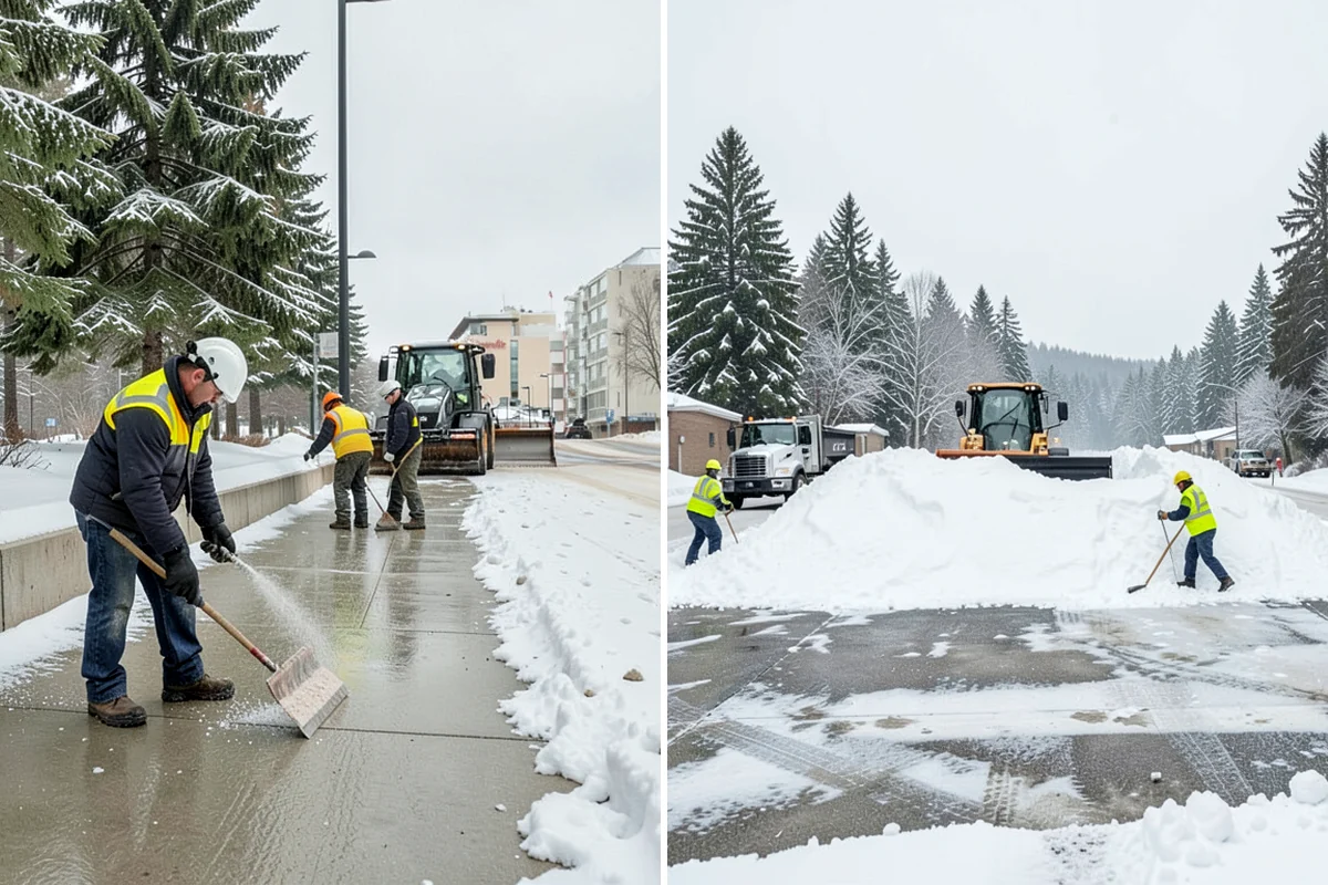 Park & Ride Snow Removal in Concrete, Skagit County, WA - Map lot lanes, stalls, and transit stop pads