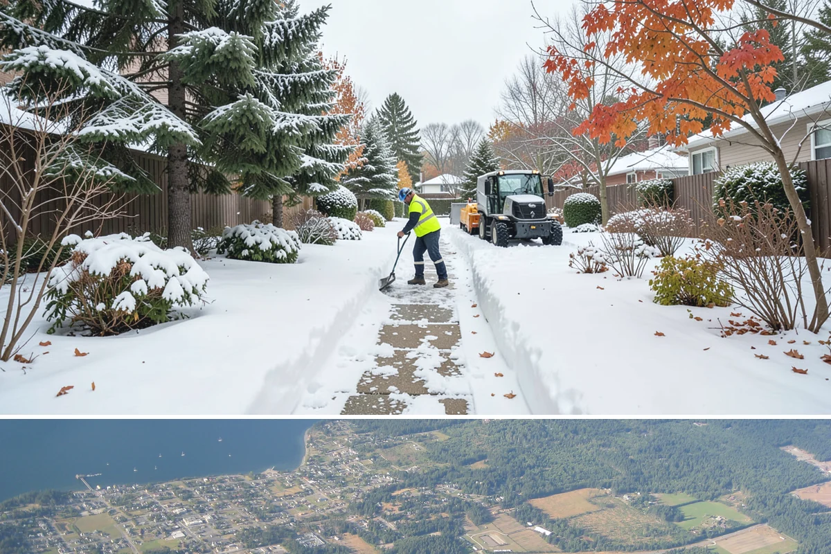 Park & Ride Snow Removal in Coupeville, Island County, WA - Park-and-ride lots see peak need December through February around commuter freeze mornings.